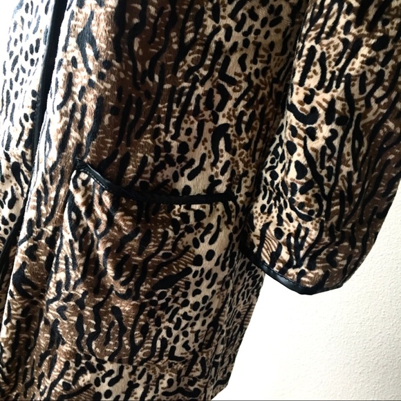 NEW Paris Blues Vegan FUR CHEETAH Leopard COAT - Picture 5 of 7